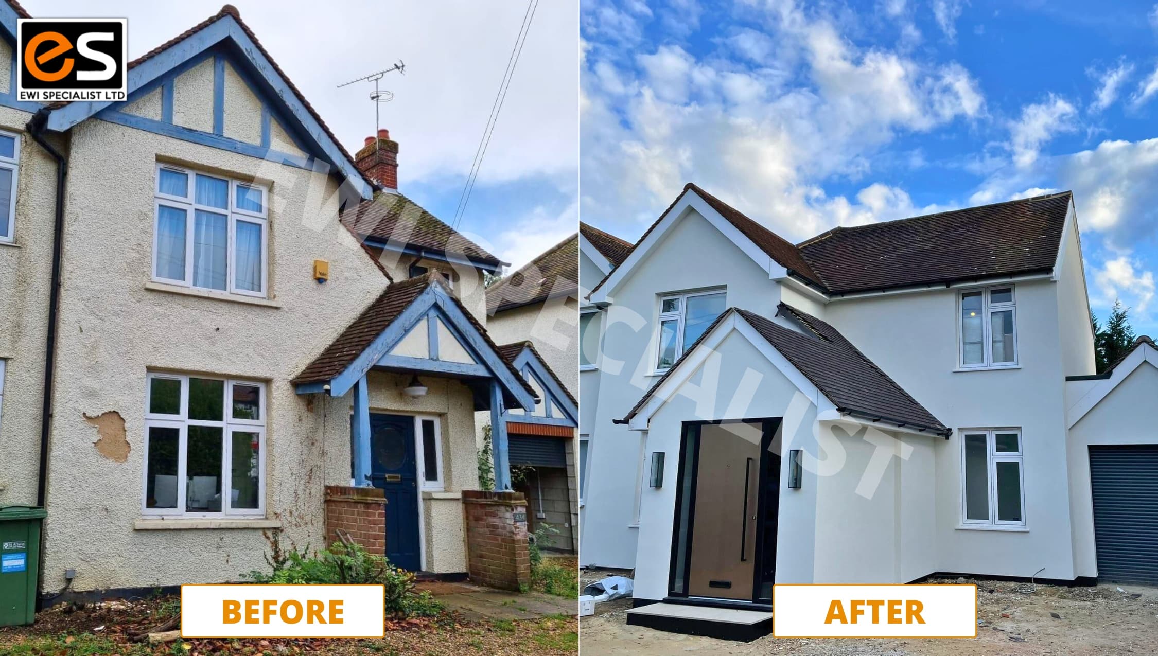 External rendering before and after
