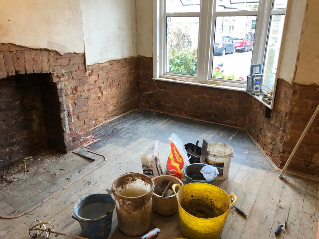 Home renovation project in progress
